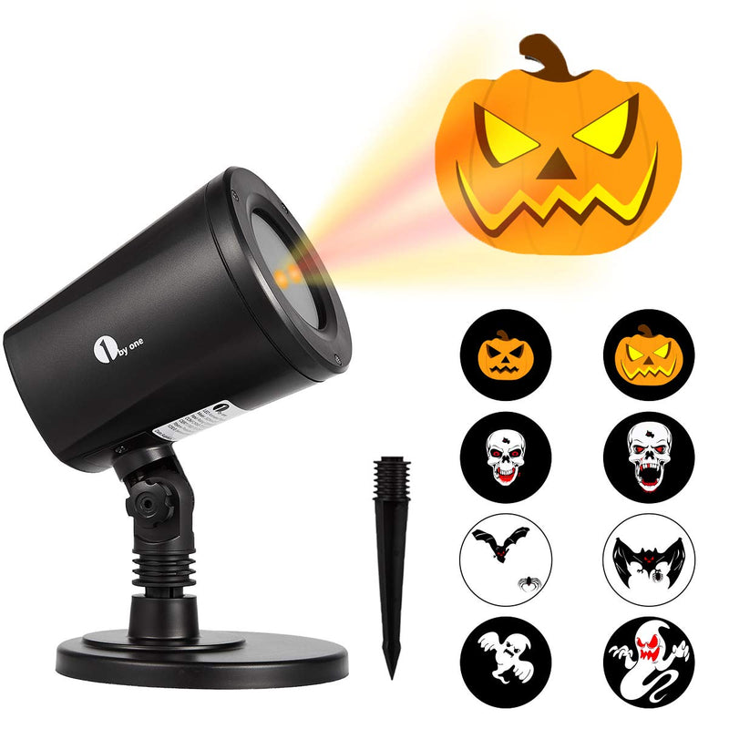 1byone Dynamic Halloween LED Pattern Projector Light – Indoor & Outdoor Decorative Moving Lighting