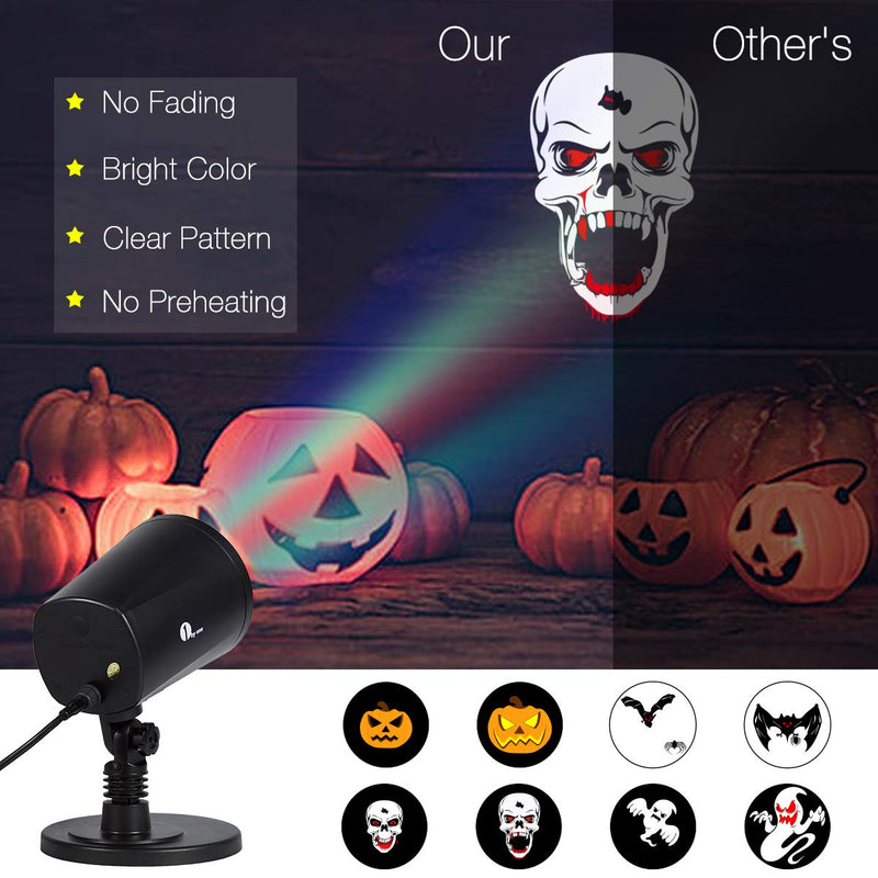 1byone Dynamic Halloween LED Pattern Projector Light – Indoor & Outdoor Decorative Moving Lighting