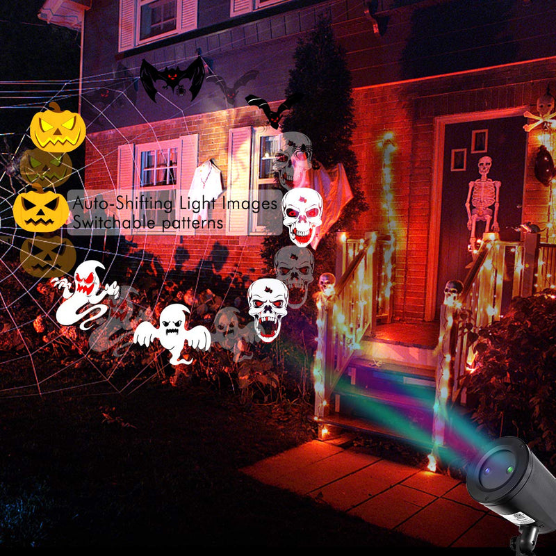 1byone Dynamic Halloween LED Pattern Projector Light – Indoor & Outdoor Decorative Moving Lighting