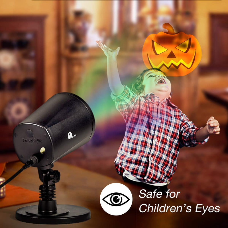 1byone Dynamic Halloween LED Pattern Projector Light – Indoor & Outdoor Decorative Moving Lighting