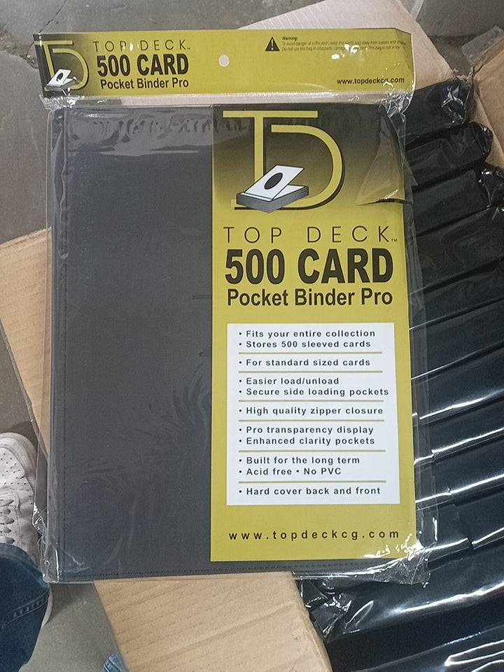 TopDeck 500 Card Pocket Binder Pro | 9 Pocket Trading Cards Album | Side Load Sleeves | Pokemon/MTG/Yugioh/TCG Folder | Trading & Sports Holder