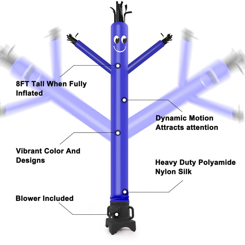 MOUNTO 8FT Fly Puppet Dancer with 1/3hp Blower Complete Set (Blue)
