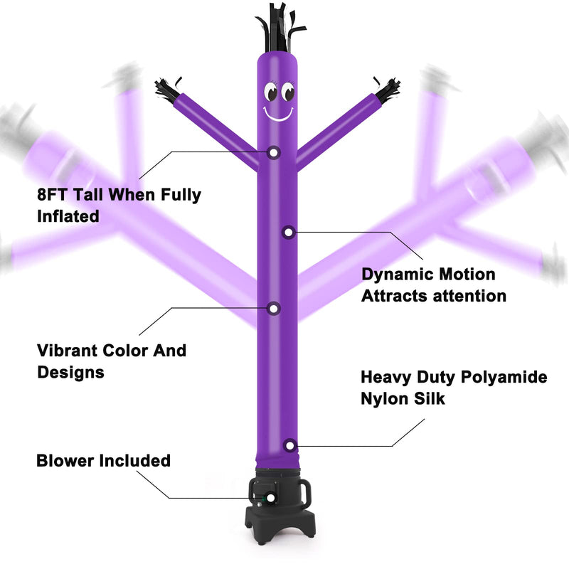MOUNTO 8FT Fly Puppet Dancer with 1/3hp Blower Complete Set (Purple)