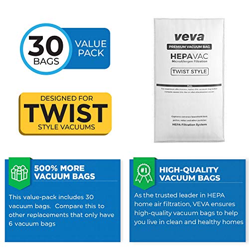 VEVA 30 Pack Style G Paper Vacuum Bags for Kirby G3 G4 G5 G6 Ultimate G