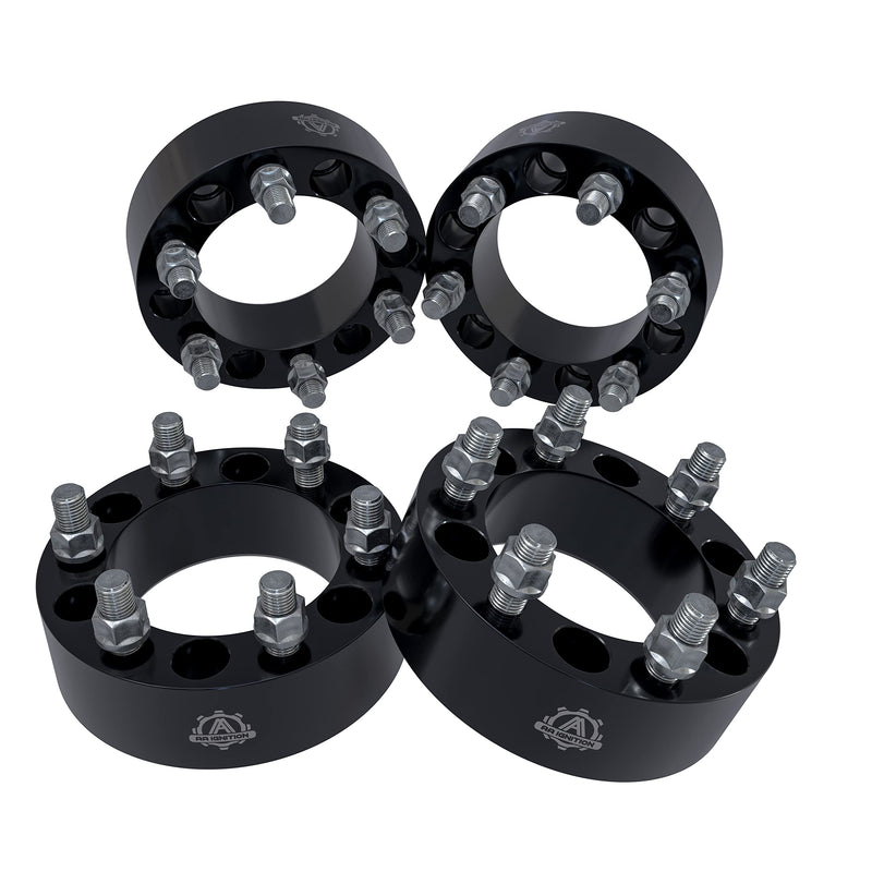 6x5.5 Wheel Spacers 2 Inch, Set of 4-6 Lug 50mm Wheel Centric Adapter - Fits Chevy, GMC & Cadillac - 1999-2022 Silverado, Sierra, Avalanche, Tahoe & Suburban - 6x139.7mm Bolt Pattern, M14x1.5 Studs