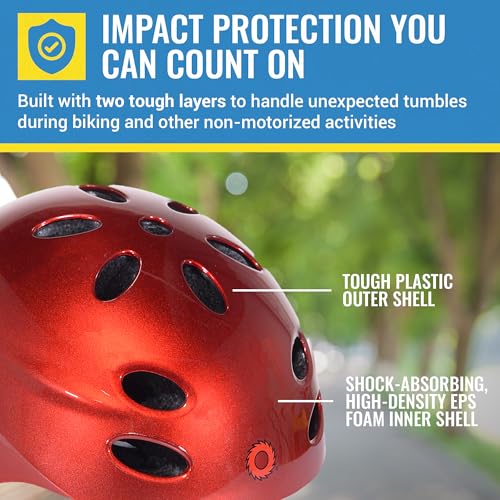 Razor V-12 Child Multi-Sport Helmet – Kids Bike & Skate Helmet (Burnt Orange)