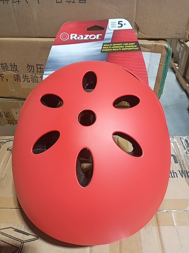 Razor V-12 Child Multi-Sport Helmet – Kids Bike & Skate Helmet (Burnt Orange)