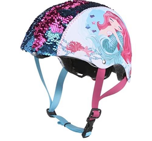 Magic Sequin Mermaid Kids Bike Helmet (Ages 5+) – Adjustable Multi-Sport Safety