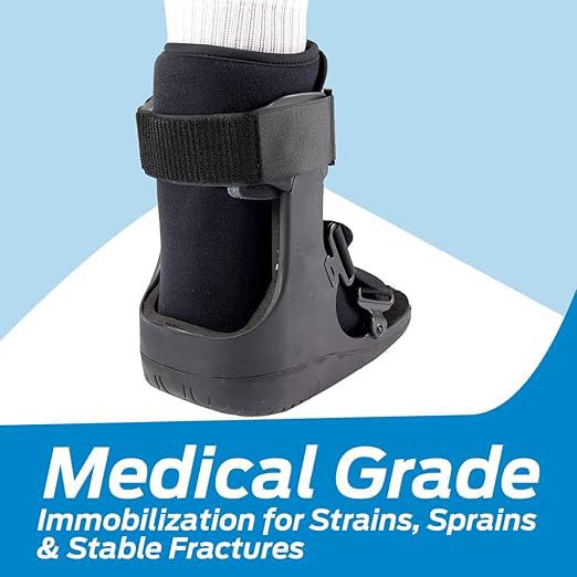 Centec Walker Boot (Non-Air) - Medical Grade Immobilization for Strains, Sprains & Stable Fractures | Breathable Material (Low Top, High Top) (HIGH TOP/MEDIUM)