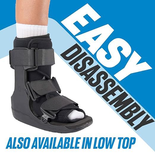 Centec Walker Boot (Non-Air) - Medical Grade Immobilization for Strains, Sprains & Stable Fractures | Breathable Material (Low Top, High Top) (LOW TOP/LARGE)