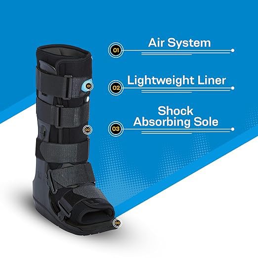 Centec Air Walker Boot - Medical Grade Immobilization for Strains, Sprains & Stable Fractures | Breathable Material (Low Top, High Top) (LOW TOP/XS)