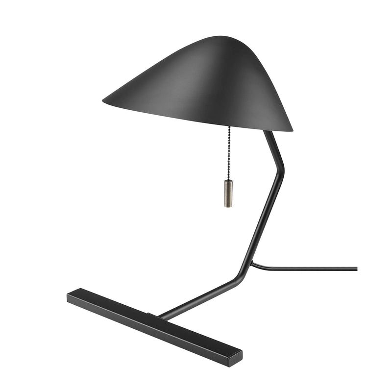 GLOBE Electric | 52910 Belgrove Mid-Century Modern Desk Lamp | Black