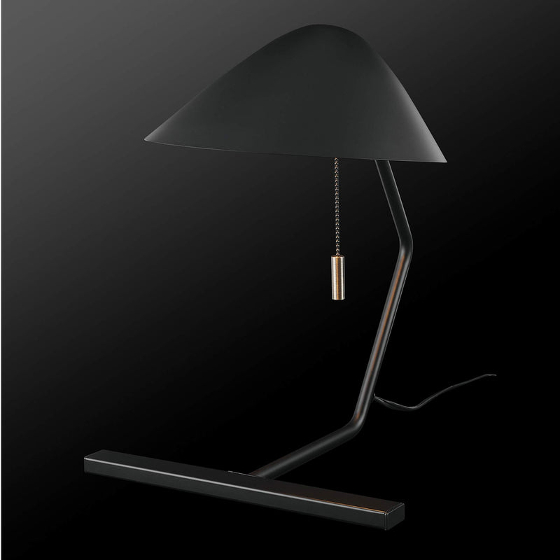 GLOBE Electric | 52910 Belgrove Mid-Century Modern Desk Lamp | Black
