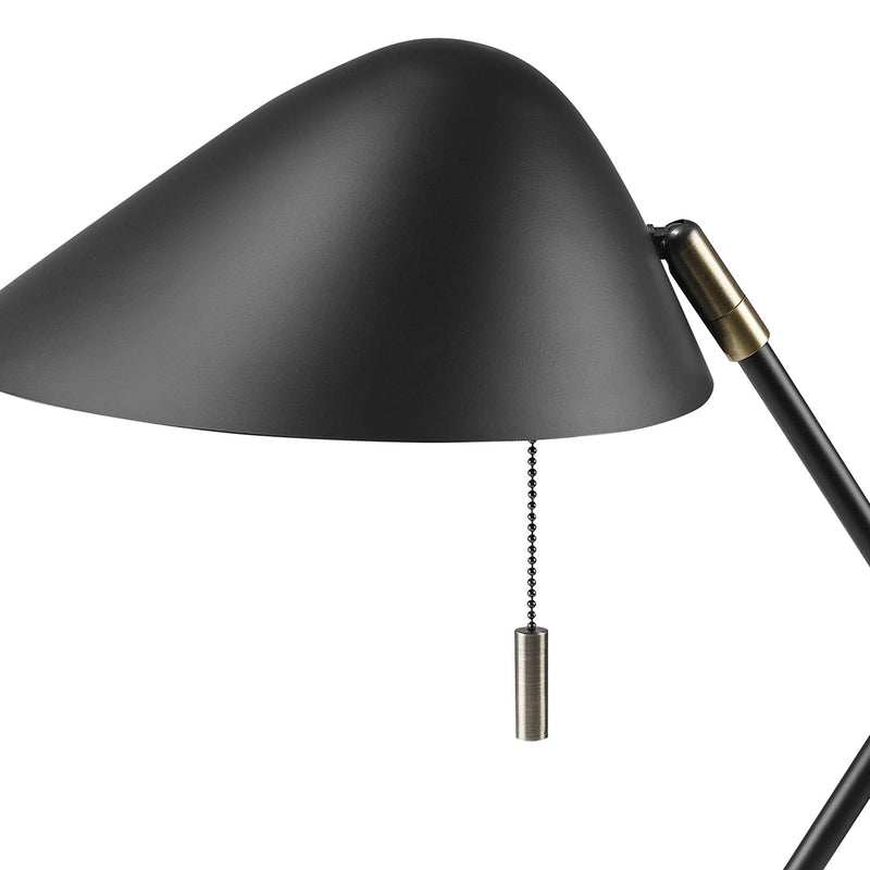 GLOBE Electric | 52910 Belgrove Mid-Century Modern Desk Lamp | Black