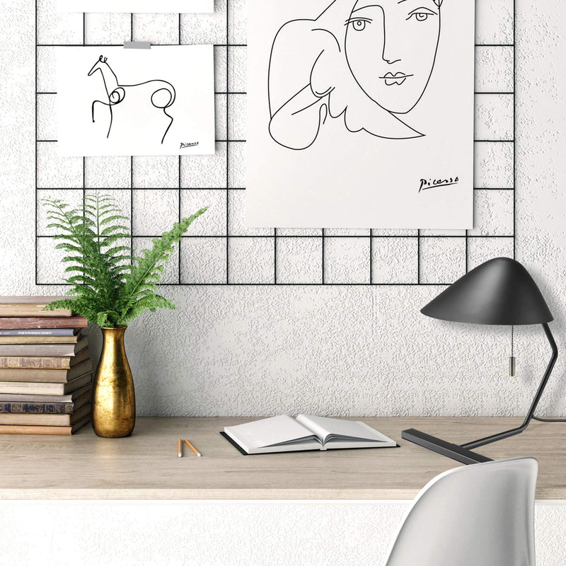 GLOBE Electric | 52910 Belgrove Mid-Century Modern Desk Lamp | Black