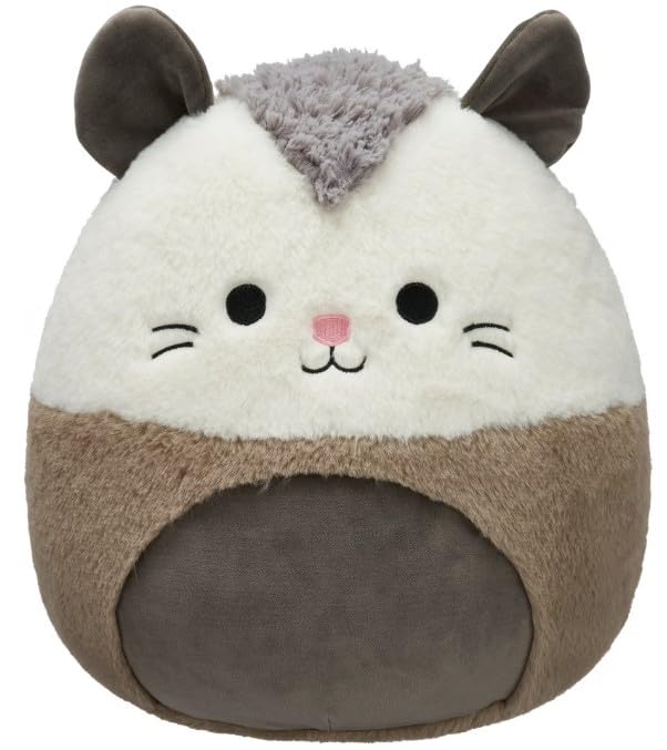Squishmallows FuzzAMallow Official 12 inch Luanne The Grey and White Possum Rare - Child's Ultra Soft Plush Toy