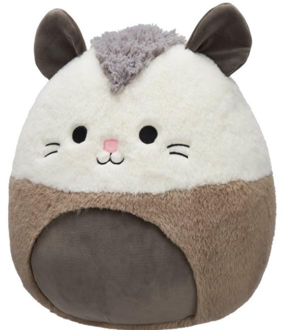 Squishmallows FuzzAMallow Official 12 inch Luanne The Grey and White Possum Rare - Child's Ultra Soft Plush Toy