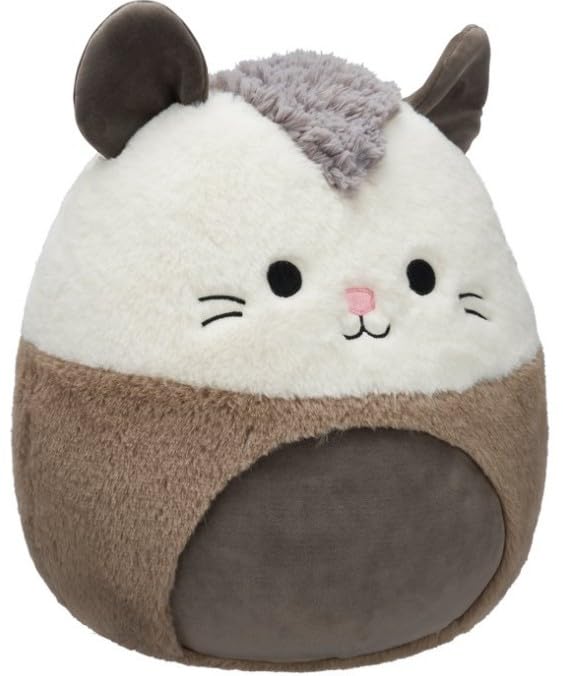 Squishmallows FuzzAMallow Official 12 inch Luanne The Grey and White Possum Rare - Child's Ultra Soft Plush Toy