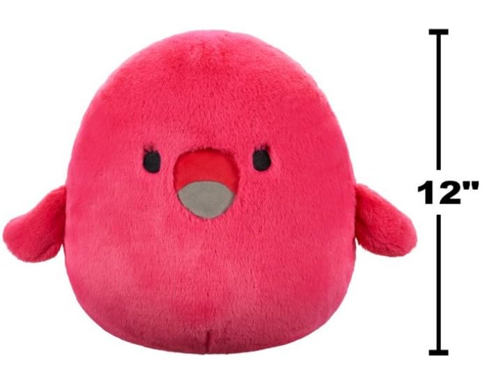 Squishmallows FuzzAMallow Official 12 inch Cookie The Pink Flamingo - Child's Ultra Soft Plush Toy