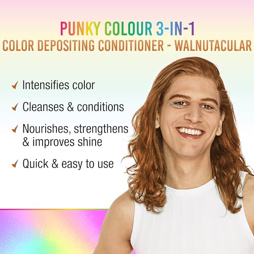 Punky Colour 3-in-1 Color Depositing Hair Cleanser & Conditioner, 8.5 fl oz. (Walnutacular)
