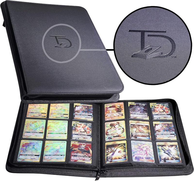 TopDeck 500 Card Pocket Binder Pro | 9 Pocket Trading Cards Album | Side Load Sleeves | Pokemon/MTG/Yugioh/TCG Folder | Trading & Sports Holder