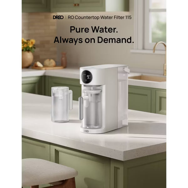 Dreo Countertop 7-Stage RO Filtration Reverse Osmosis Water Filter System 115