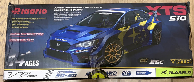 Rlaarlo XTS-S10 1/10 4WD Brushless RC Rally Car (Blue RTR, 7075 Alloy)