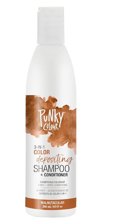 Punky Colour 3-in-1 Color Depositing Hair Cleanser & Conditioner, 8.5 fl oz. (Walnutacular)