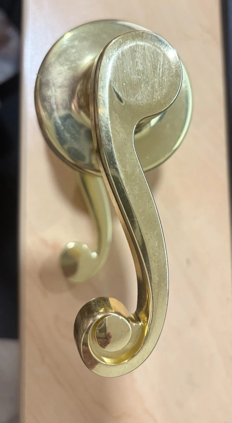 Kwikset 200LL Lido Passage Leverset | Left Handed | Polished Brass 92001-188