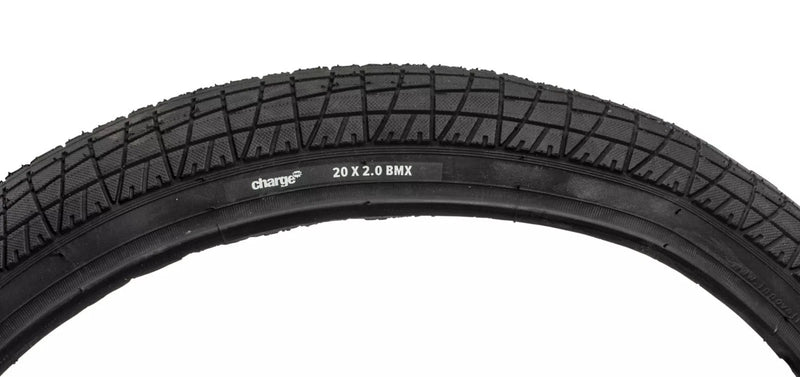 Charge BMX 20" x 2.0" Bike Tire – All-Terrain Square Knob Tread – Black