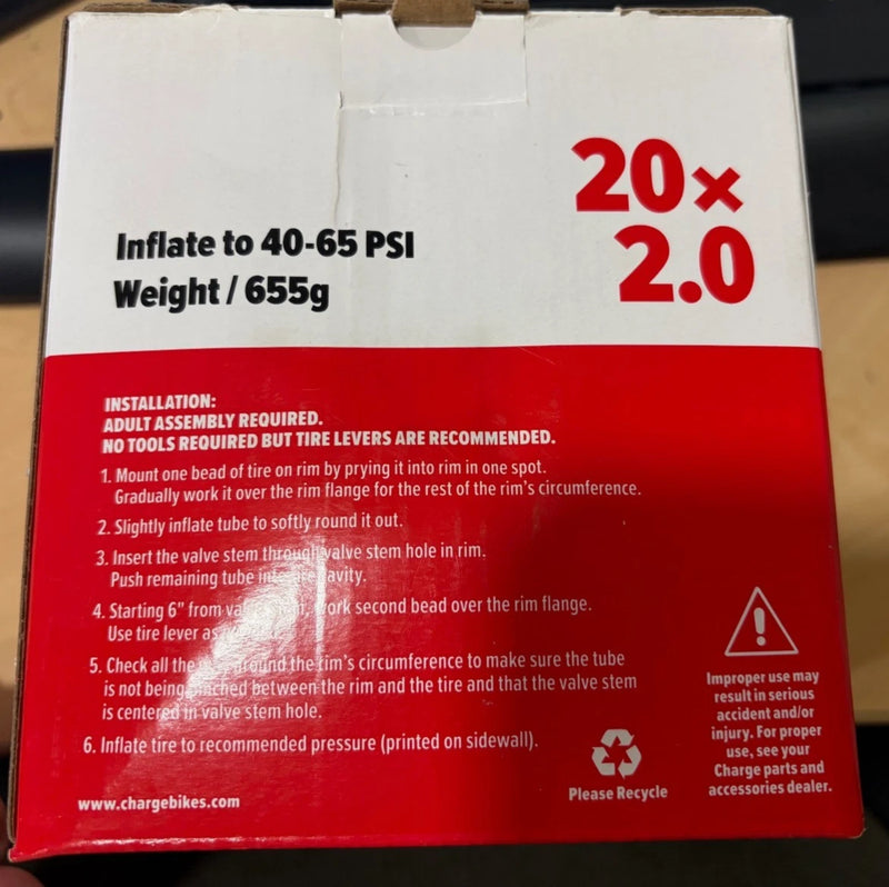 Charge Mountain Bike Tire 20 x 2.0 – All-Terrain Aggressive Tread (NIB)