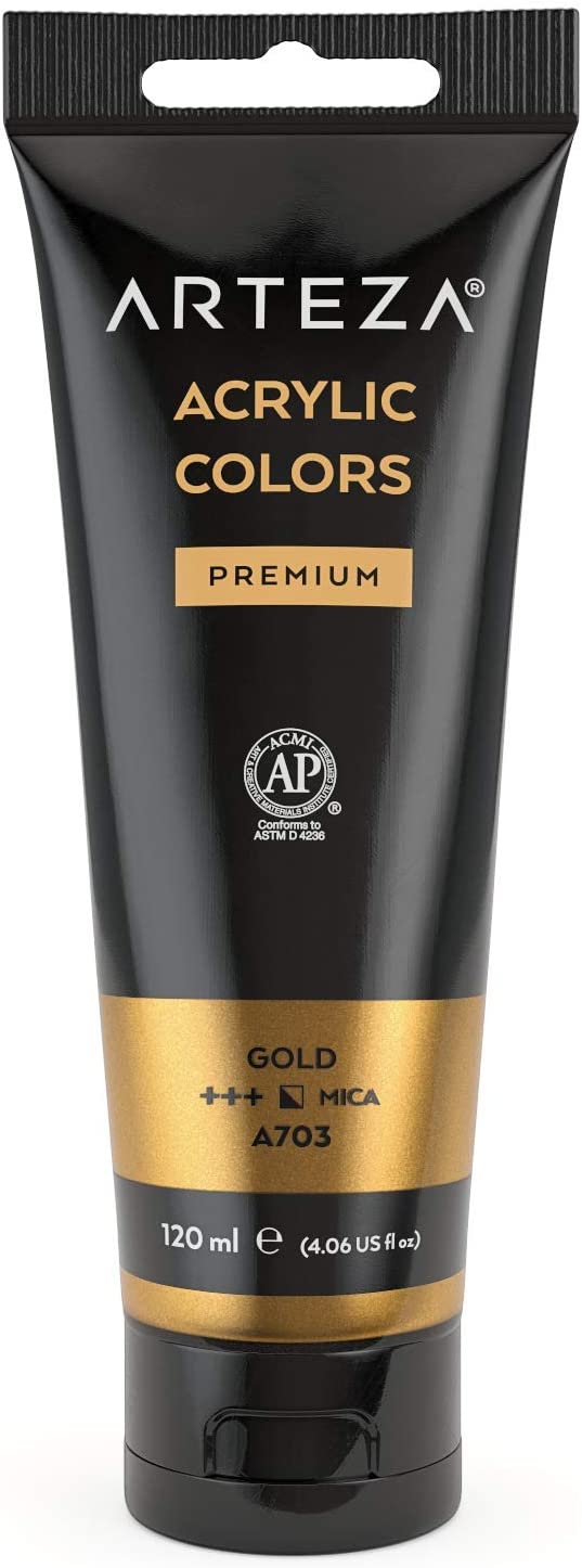 Arteza Acrylic Paint, 4oz Tube - Gold A127