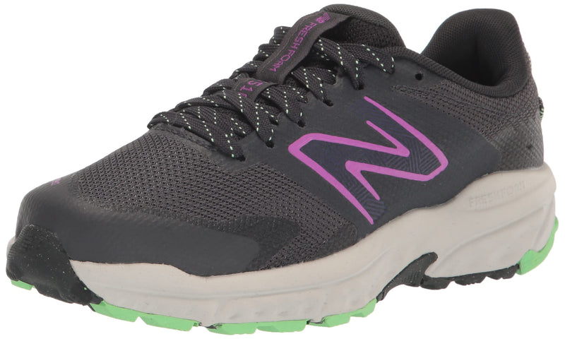 New Balance Women's Fresh Foam 510 V6 Trail Running Shoe, Magnet/Phantom/Cosmic Jade, 5 Wide