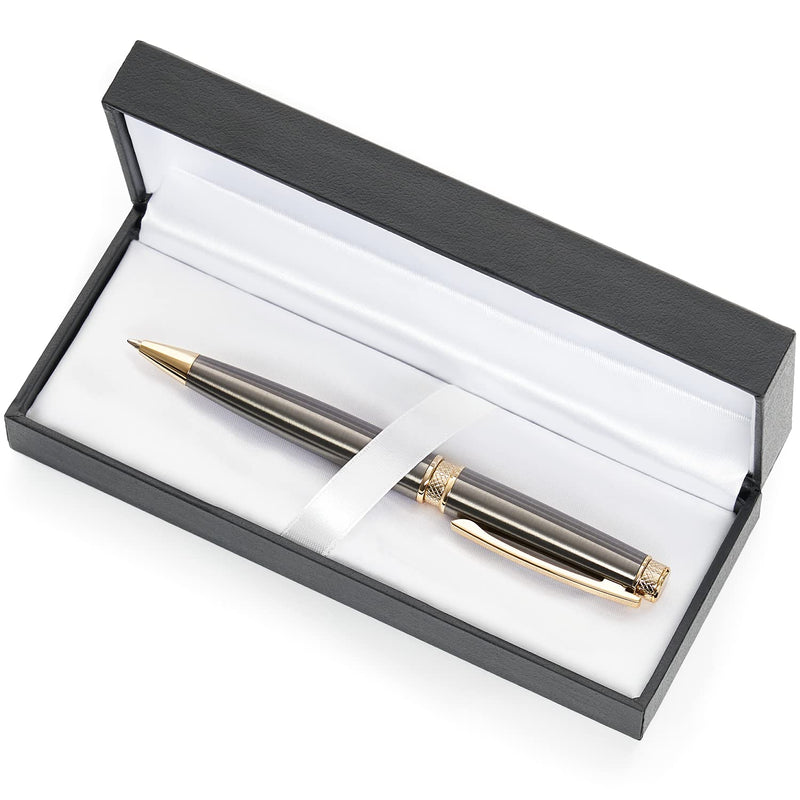 Arteza Ballpoint Pen Gift Set, Black Ink Gold & Brushed Metal Pen