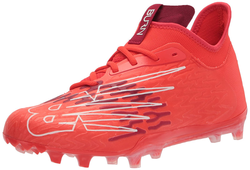 New Balance Men's Burn X 3 Speed Lacrosse Shoe, Red/Flame, 11