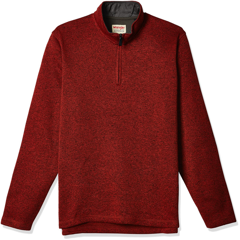Wrangler Authentics Men's Long Sleeve Fleece Quarter-Zip, Bossa Nova, XX-Large