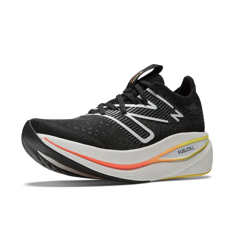 New Balance Women's FuelCell SuperComp Trainer V2 Running Shoe, Black/Black Metallic/Neon Dragonfly, 11