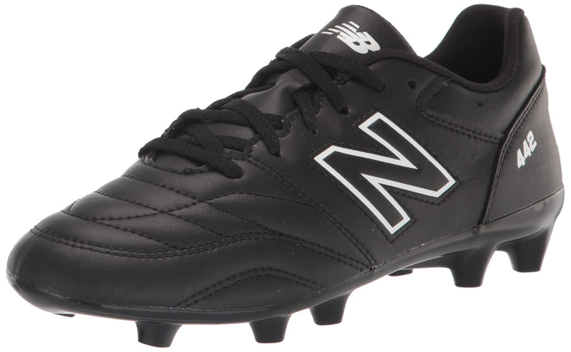 New Balance Kid's 442 V2 Academy Fg Junior Soccer Shoe, Black/White, 5 Big Kid