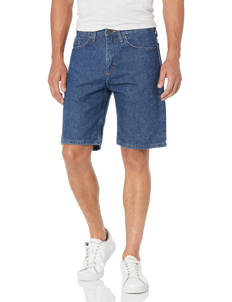 Wrangler Authentics Men's Classic Relaxed Fit Five Pocket Jean Short, Stonewash Dark, 38