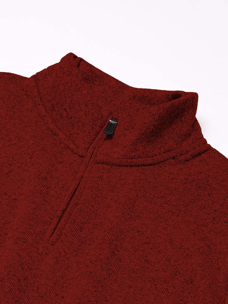 Wrangler Authentics Men's Long Sleeve Fleece Quarter-Zip, Bossa Nova, Large