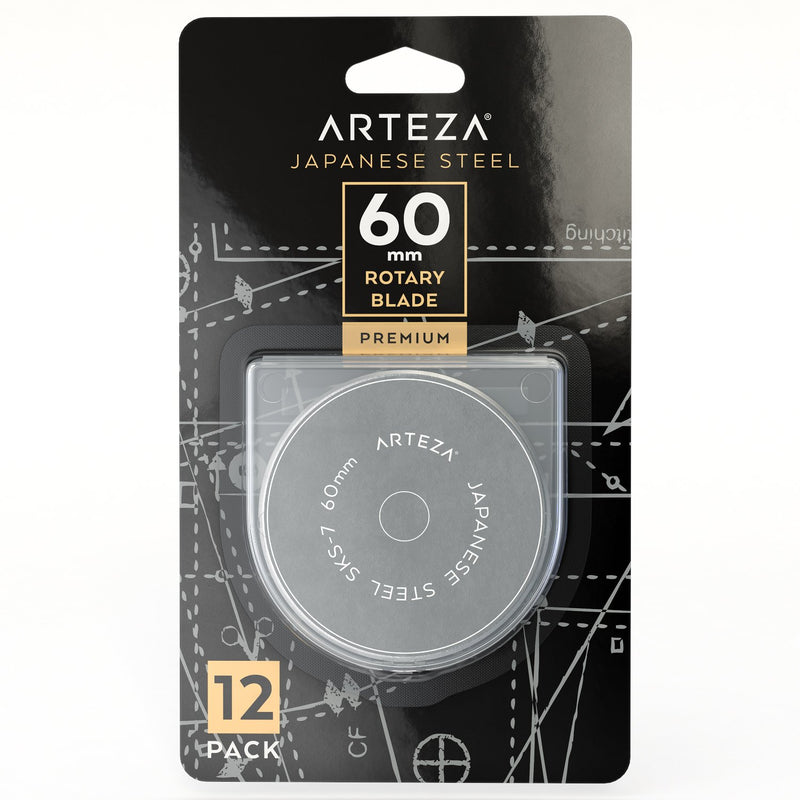Arteza Rotary Cutter Blades, 60mm - Pack of 12
