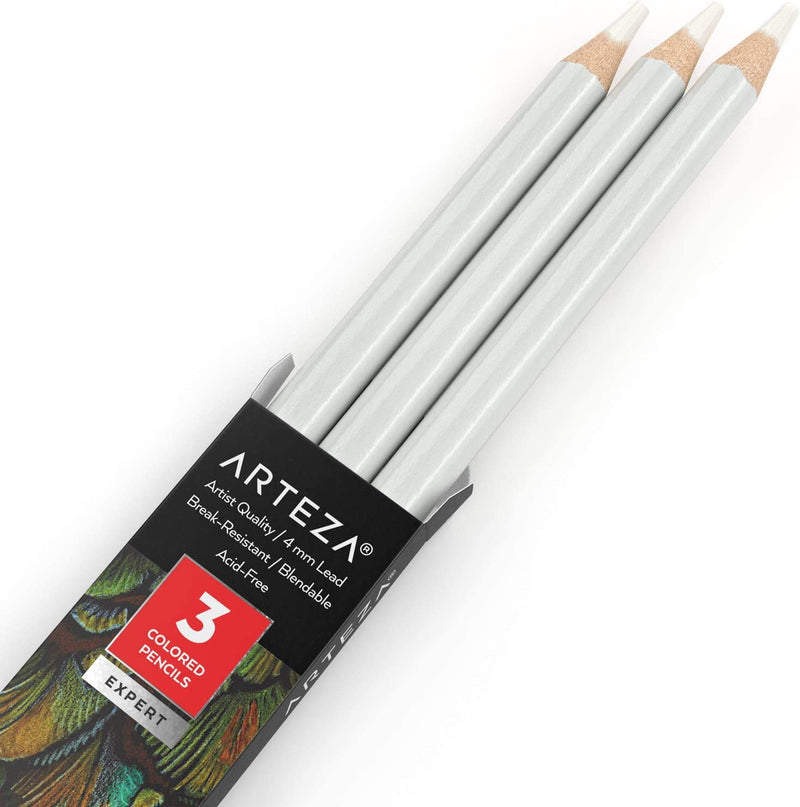 Arteza Expert Colored Pencils, A001 White Quartz - 3 Pack