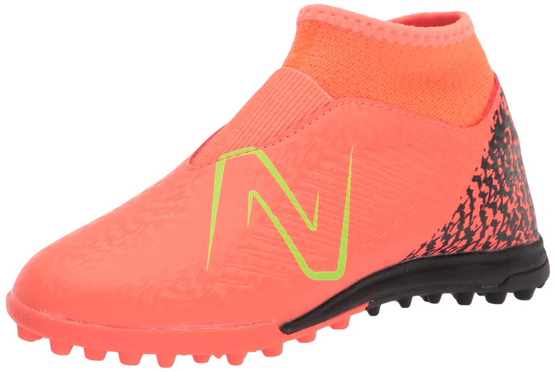 New Balance Boy's Tekela V4 Magique Tf Soccer Shoe, Neon Dragonfly/Black/Coloro Green, 1 Little Kid