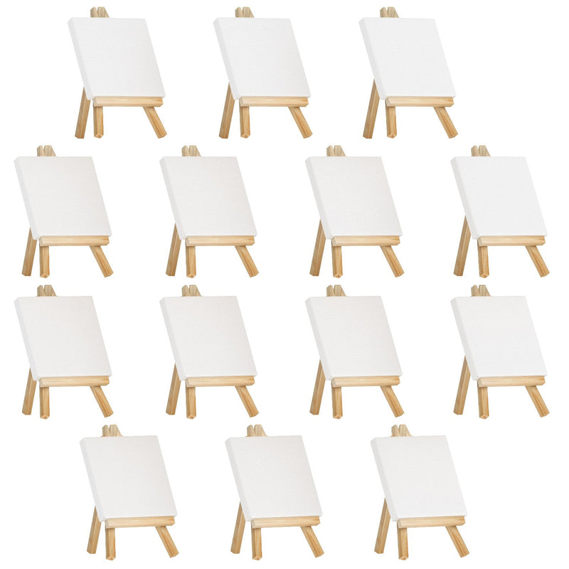 Arteza Mini Stretched Canvas, 4" x 4" - Pack of 14