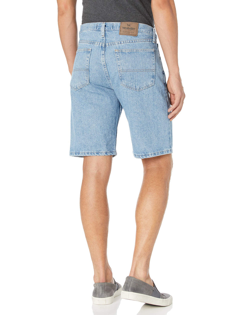 Wrangler Authentics Men's Classic Relaxed Fit Five Pocket Jean Short, Light Stonewash, 36