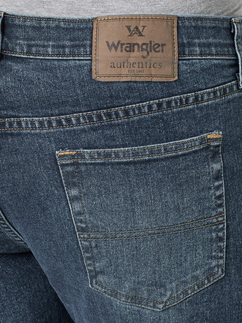 Wrangler Authentics Men's Comfort Flex Waist Relaxed Fit Jean, Smoke, 32W X 30L