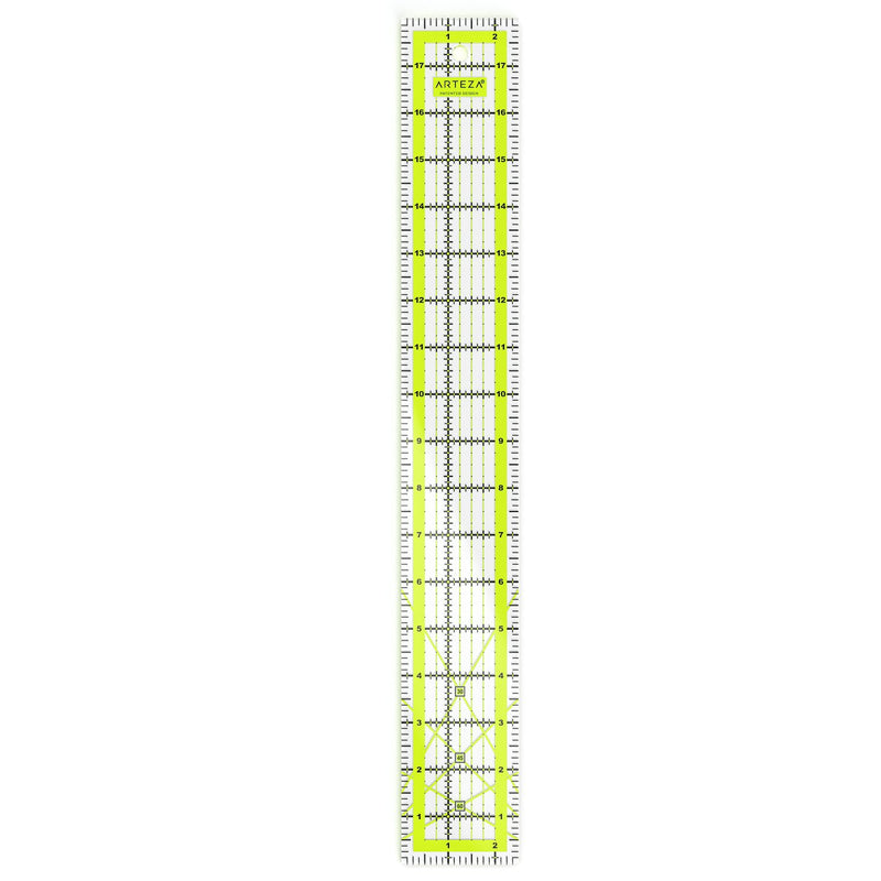 Arteza Acrylic Quilter's Ruler, 2.5" x 18"
