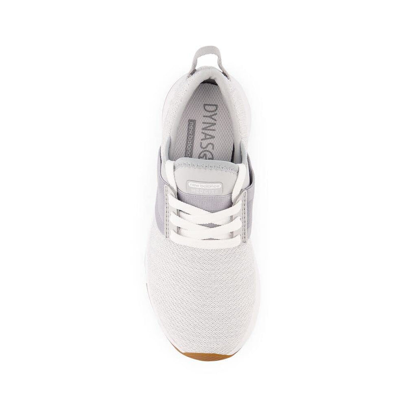 New Balance Baby Girls Dynasoft Nergize V3 Slip-on Running Shoe, Steel/Sea Salt, 4 Wide Infant