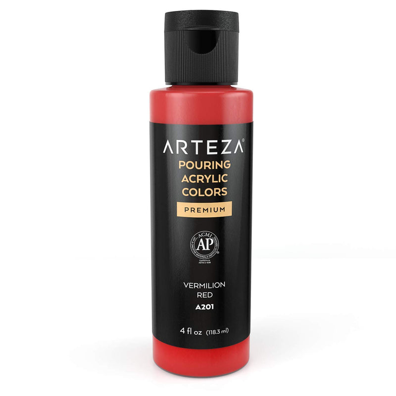 Arteza Pouring Acrylic Paint, Solar Tones, 4oz Bottles - Set of 4