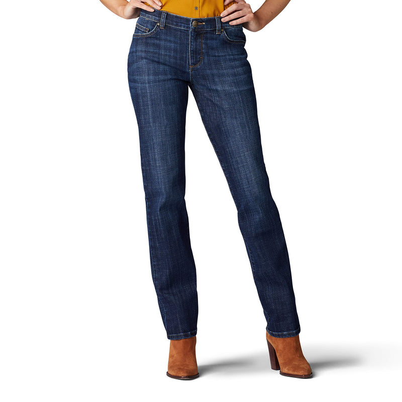 Lee Women's Relaxed Fit Straight Leg Jean, Bewitched, 14 Short